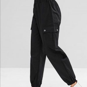 black cargo pants